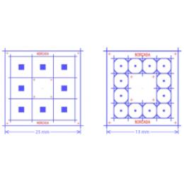 X-Ray应用氮化硅窗口，外框5*5mm,窗口0.04*0.04mm-1.5*1.5mm,膜厚12-100nm,Norcada