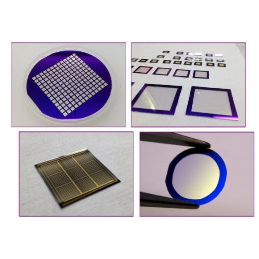 X-ray应用氮化硅窗口,外框7.5*7.5mm,窗口1.5*1.5mm-2.0*2.0mm,膜厚100-500nm ,Norcada