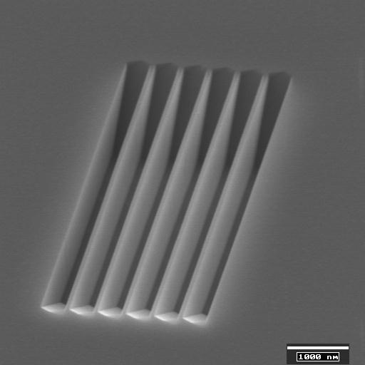IVPS100针尖宽度校准,5条100nm线(81组),TEAM NANOTEC