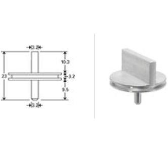 90°Pin型样品台（FEI，Tescan,Zeiss）Ø25mm,Al