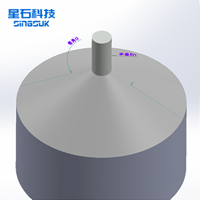 尖端科技Platpunch长平头压头，金刚石，国产， Platpunch长平头压   锥角（α）：60° &90°&120°，球形半径（R）：0.1~200um