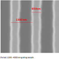 硅,周期1300-5000nm,线宽650-2500nm,高度140-2000nm