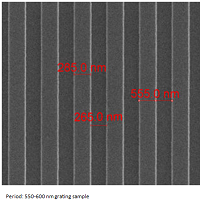 硅,周期550-600nm,线宽158-330nm,最大高度100-350nm