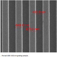 硅,周期800-833nm,线宽218-416nm,高度150-600nm