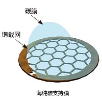 国产300-400目铜网薄纯碳支持膜，耐有机溶剂